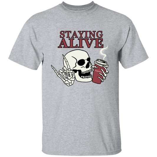 Staying Alive Skeleton T-Shirt