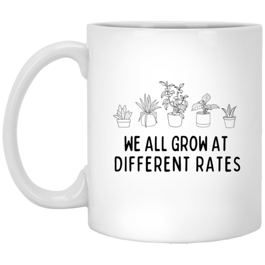 Grow at Different Rates - White Mug