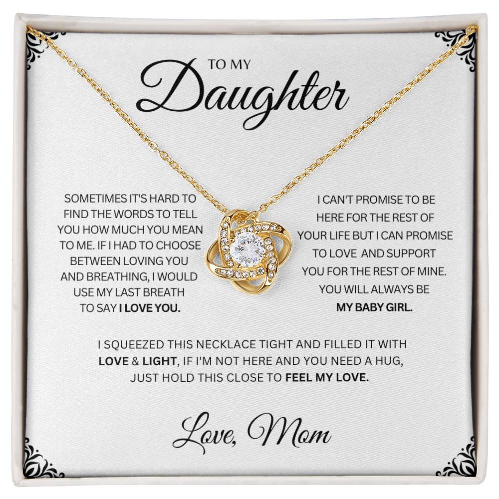 Daughter | You'll Always be My Baby Girl - Love Knot Necklace