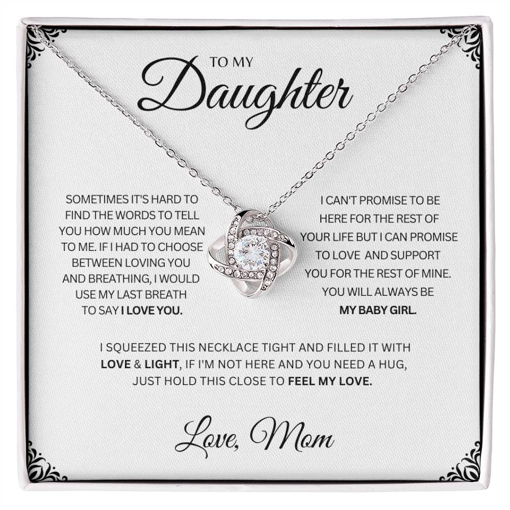 Daughter | You'll Always be My Baby Girl - Love Knot Necklace