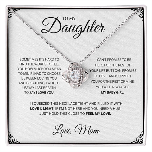 Daughter | You'll Always be My Baby Girl - Love Knot Necklace