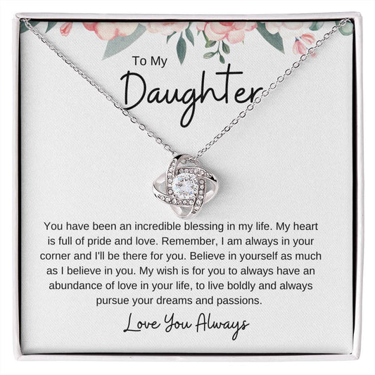 Daughter | Believe In Yourself - Love Knot Necklace