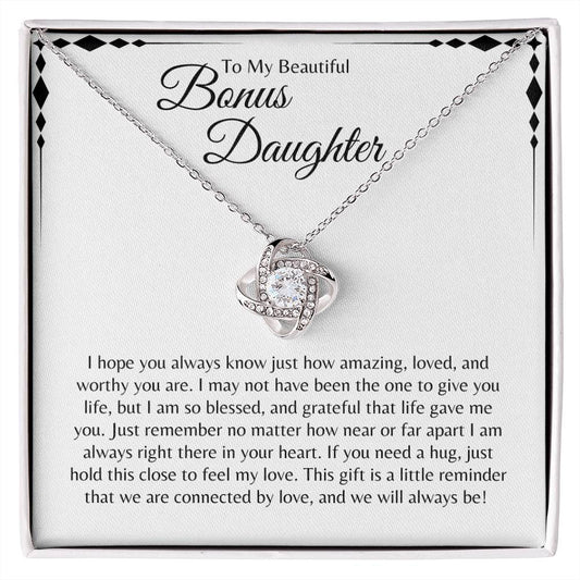 Bonus Daughter | Grateful Life Gave Me You - Love Knot Necklace
