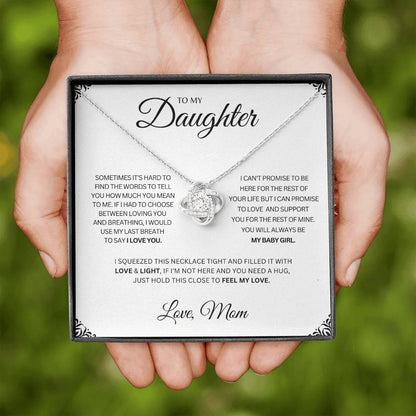 Daughter | You'll Always be My Baby Girl - Love Knot Necklace