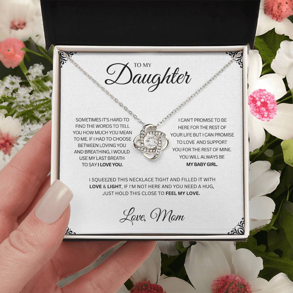 Daughter | You'll Always be My Baby Girl - Love Knot Necklace