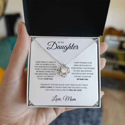 Daughter | You'll Always be My Baby Girl - Love Knot Necklace