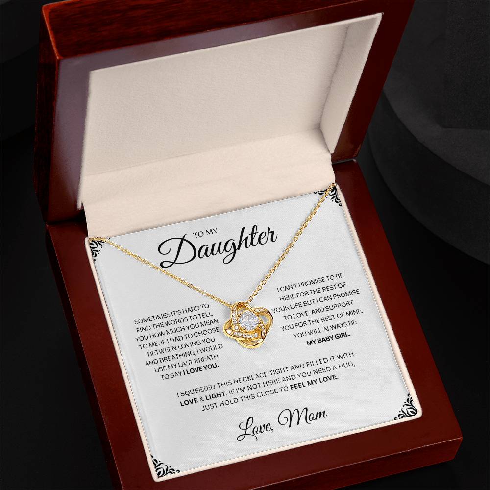 Daughter | You'll Always be My Baby Girl - Love Knot Necklace