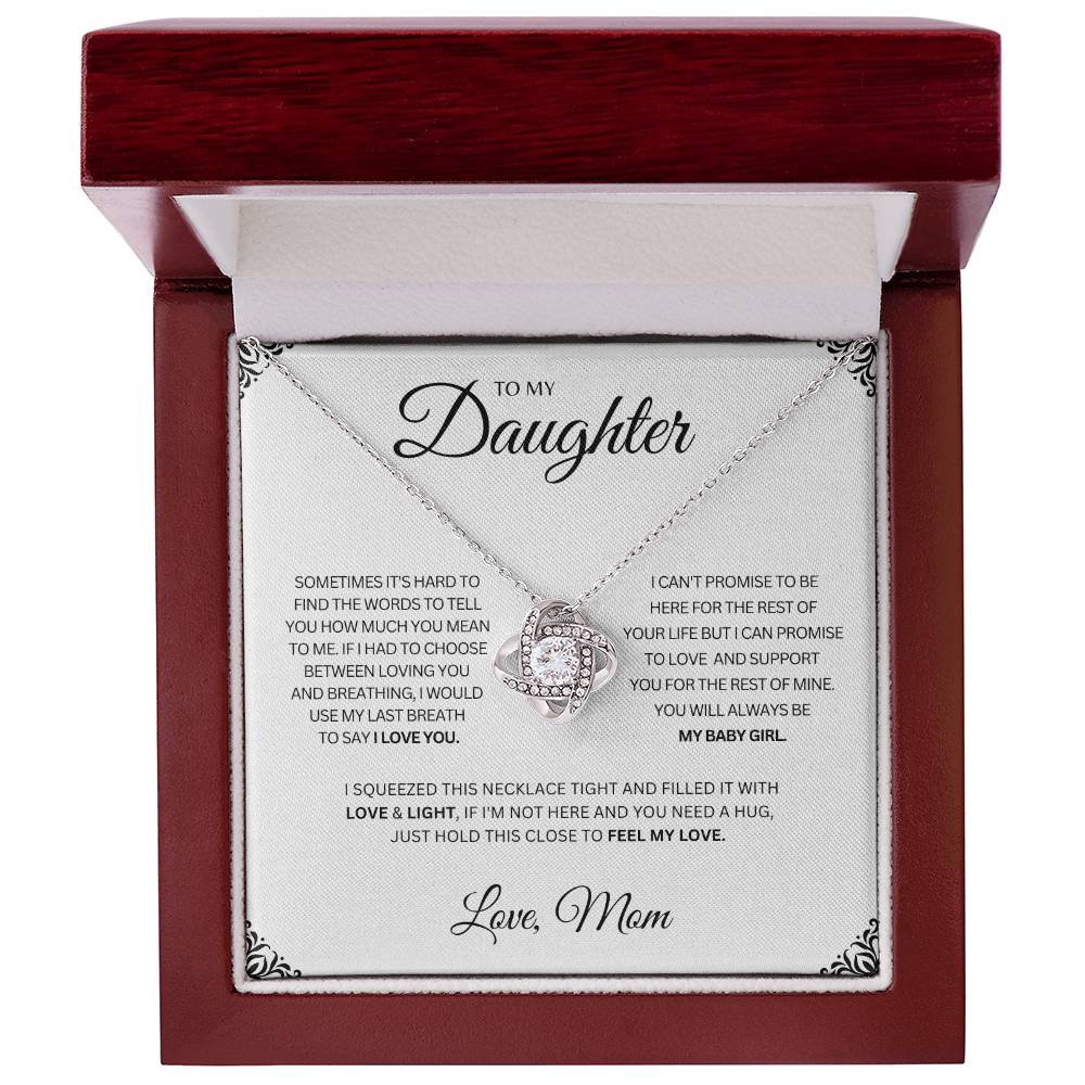 Daughter | You'll Always be My Baby Girl - Love Knot Necklace