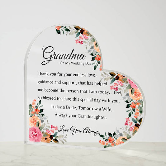 Grandma - Acrylic Heart